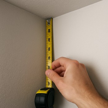 Divar boyunca ölçü lentilə LED xətti üçün məsafənin ölçülməsi