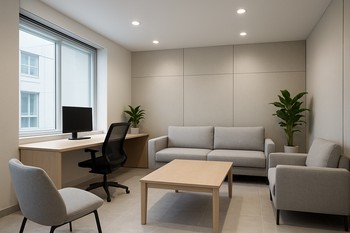 4000K neytral LED işıqla iş masası və mətbəx zonası